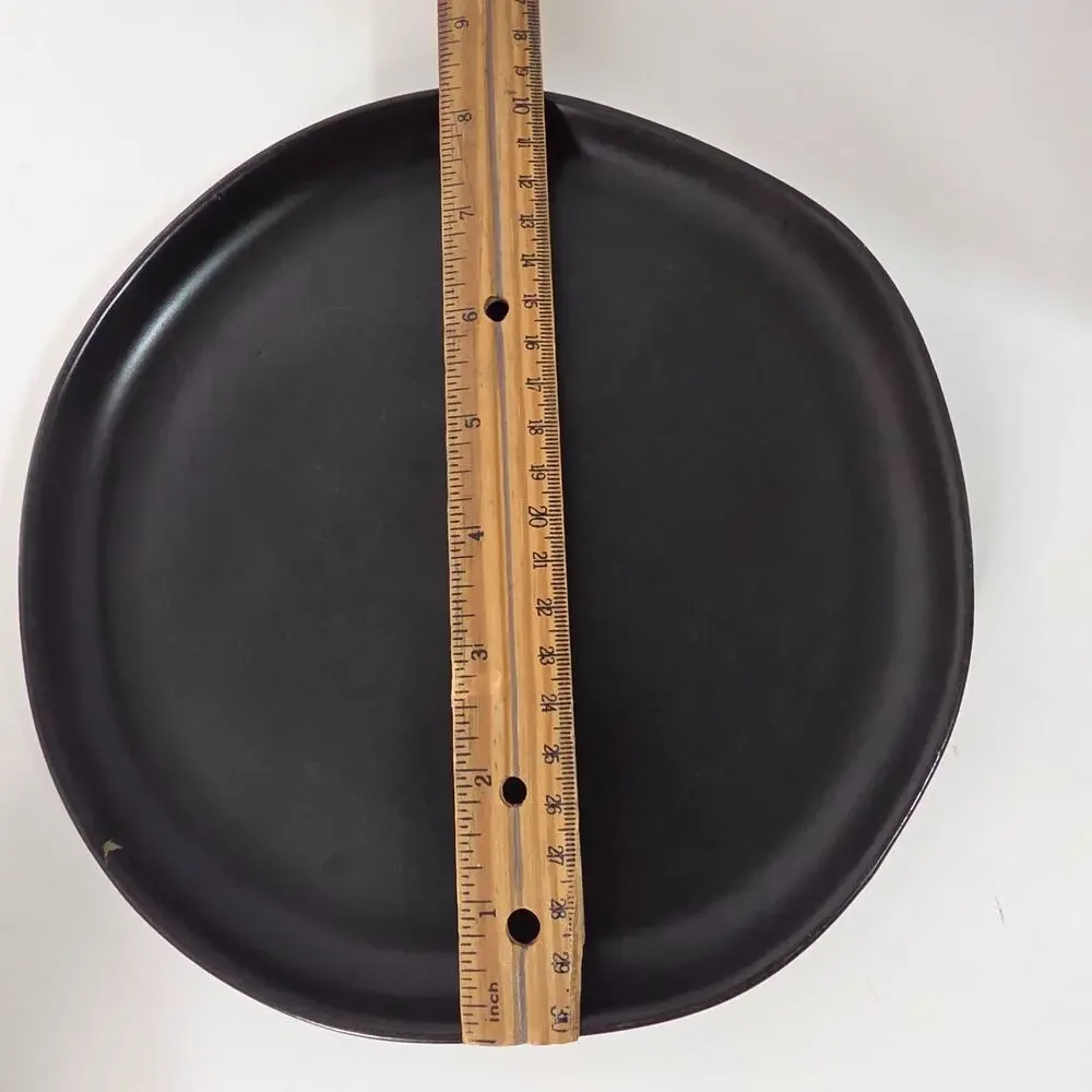 Hearth & Hand Magnolia Matte Black Stoneware Dinner Plate Farmhouse
